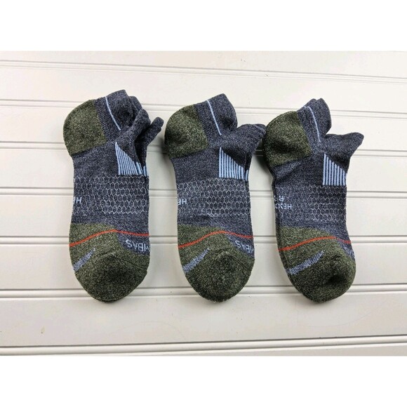 Bombas Merino Wool Hex Tec Run Athletic Ankle Socks Lot Of 3 Pairs Size L - Picture 2 of 4